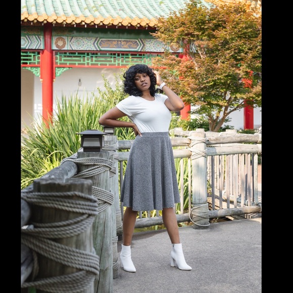 Stone wash midi skirt - Picture 2 of 5